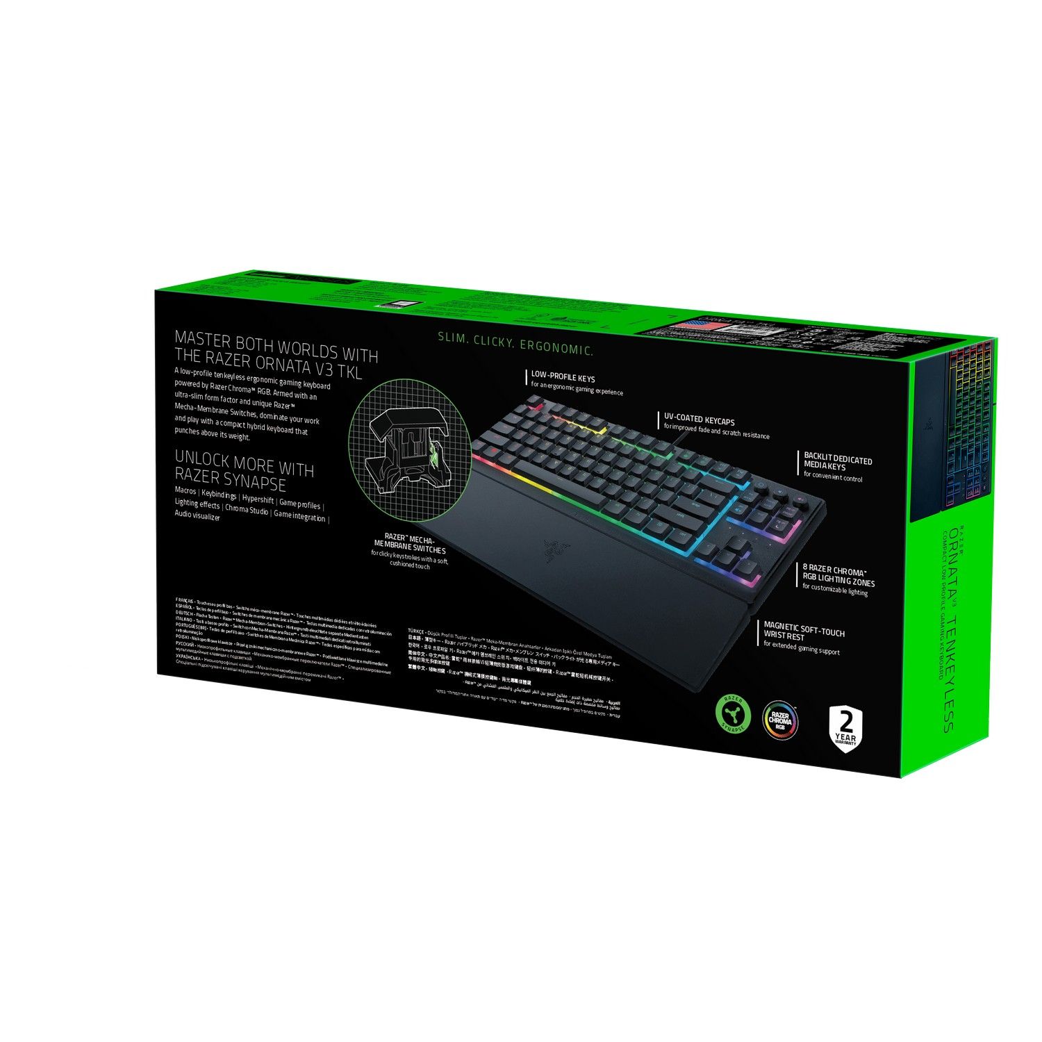 کیبورد گیمینگ ریزر مدل Ornata V3 Tenkeyless