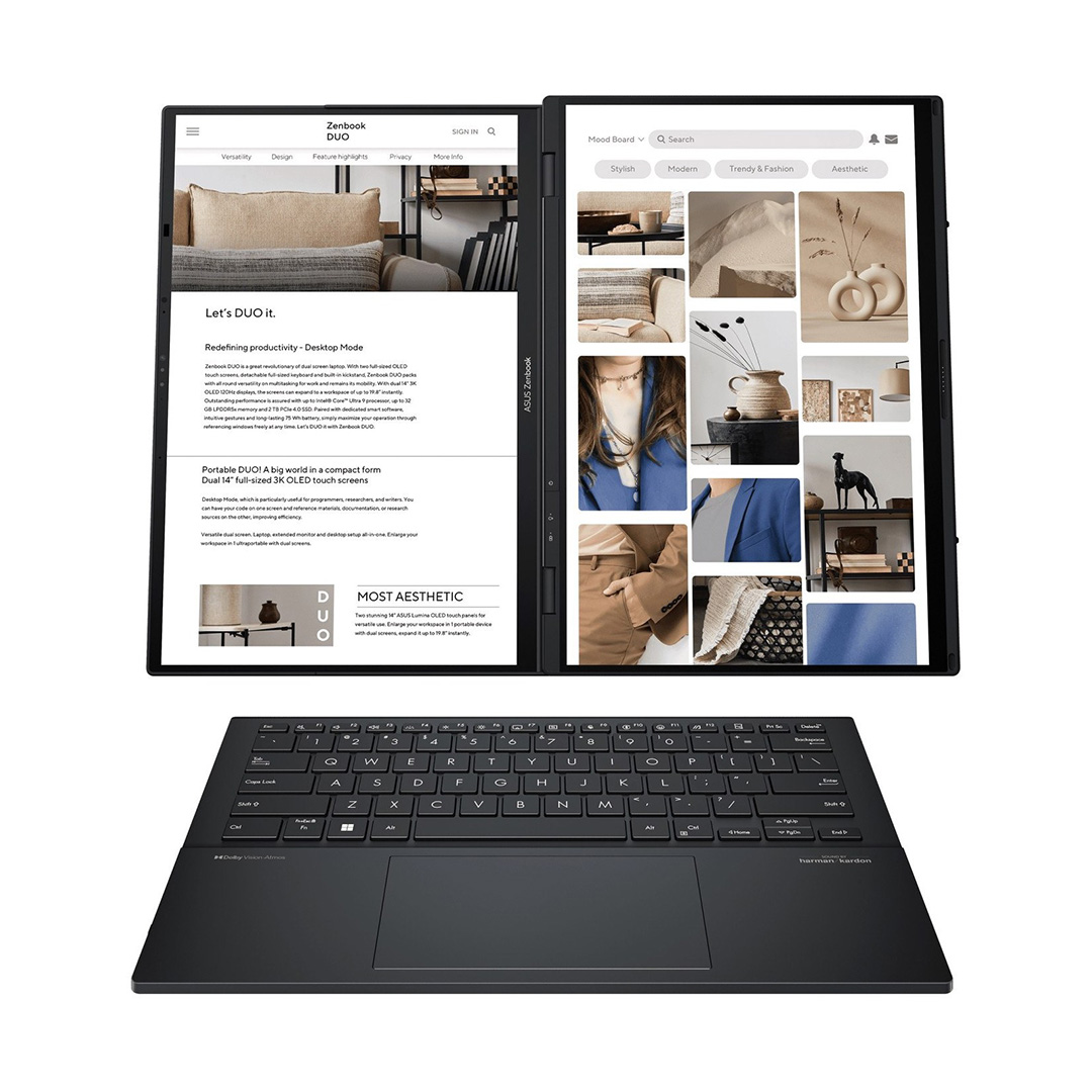 لپتاپ ایسوس 14 اینچی مدل ZenBook DUO UX8406MA Ultra 7 155H 16GB 1TB INTEL
