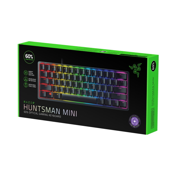 کیبورد گیمینگ Razer مدل Huntsman Mini Purple Sw