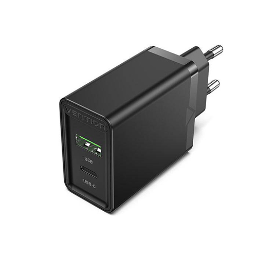 آداپتور شارژر ونشن مدل FBBB0-EU Two-Port  USB(A+C) Wall Charger (18W/20W) EU-Plug Black