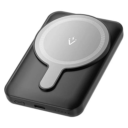 پاوربانک ونشن مدل FHSB0 5000mAh Magnetic Wireless Power Bank (USB-C + USB-C + Wireless) 20W Black Light Indicator Display Type